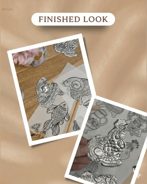 Foil Embossing DIY kit "Ukrainian Majolika" - Silver TYS-mayolika-S-eng фото
