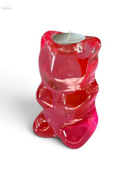 Свічник під чайну свічку Charovani "Gimme Gummy" Raspberry PS-090 фото